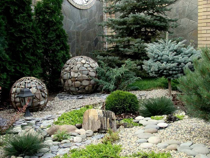 Идеи дизайна сада с использованием камней